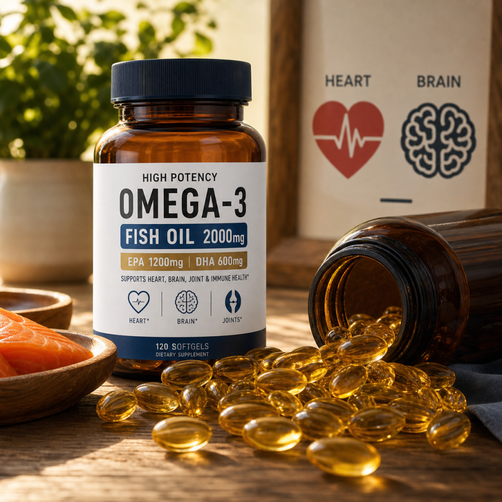 High Potency Omega-3 Fish Oil 2000mg