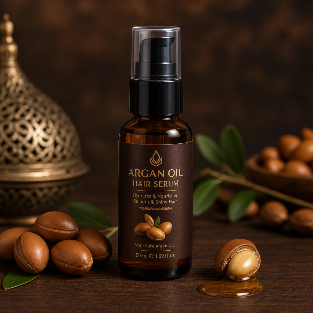 argan oil hair serum frizz control