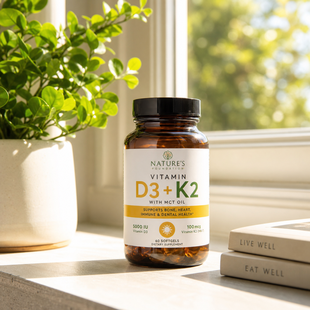 Vitamin D3 and K2 supplement benefits